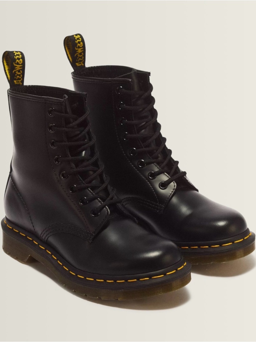 🥾 Dr. Martens Inspired Unisex Black Leather Lace-Up Boots